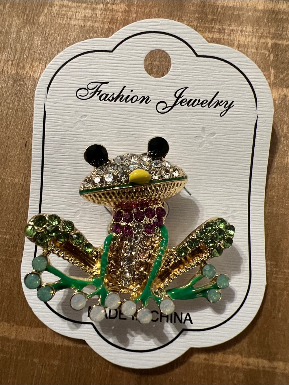 3/$18 Frog Brooch -Multicolor-Lot 334